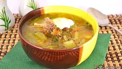 рассольник с курицей и пшеном в мультиварке