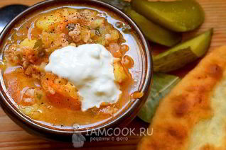 Рассольник с овсянкой