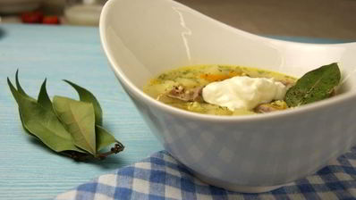 рассольник с пшеном