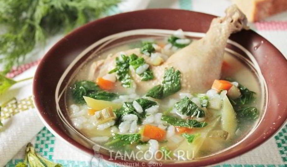 Рецепт рассольника с рисом и крапивой