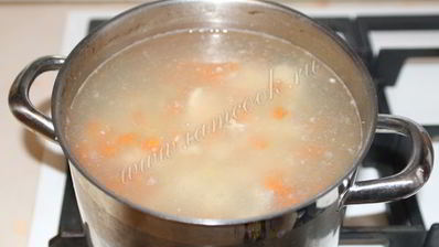 рассольник с рисом и куриной грудкой