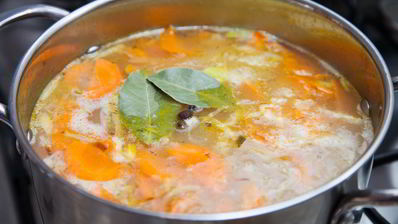 рассольник с рыбой и перловой крупой