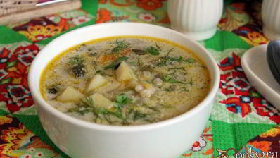 рассольник с сушеными грибами