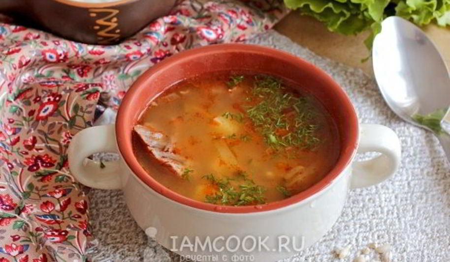 Рецепт рассольника с томатом, перловкой и солеными огурцами