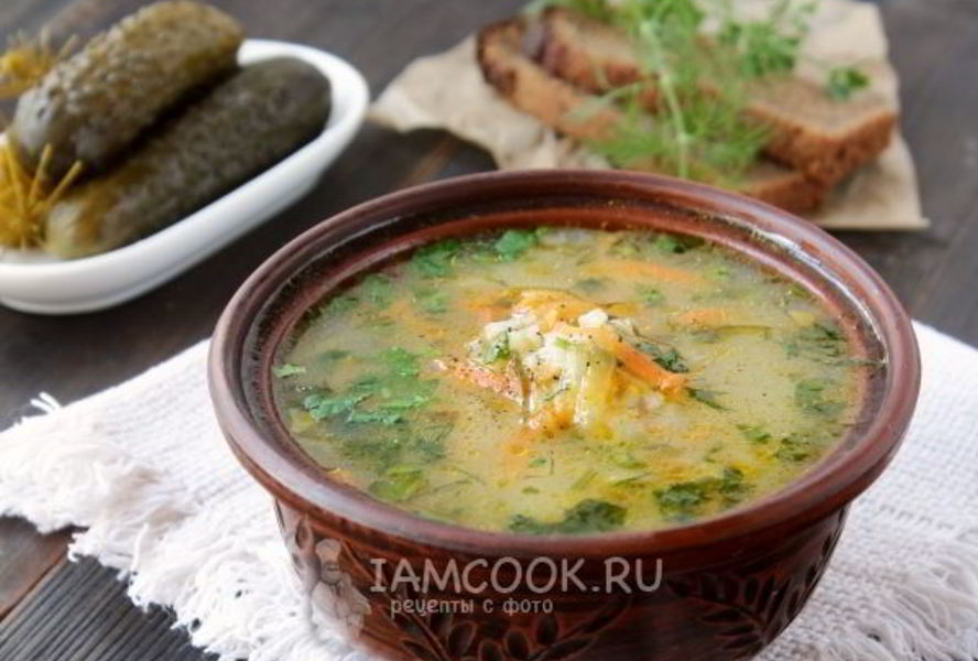 Рассольник вегетарианский