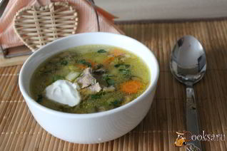 Вкуснейший рассольник с шампиньонами на говяжьем бульоне