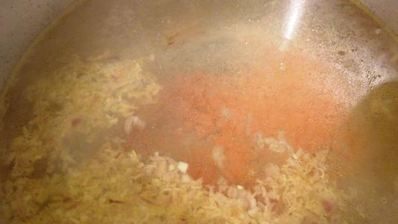 розовый суп с фрикадельками