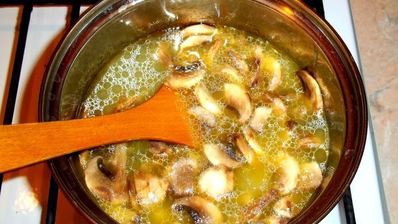 грибные щи из квашеной капусты