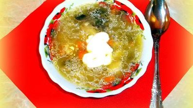 грибные щи из квашеной капусты