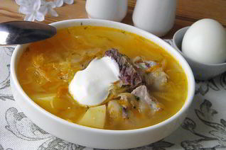 Кислые щи из квашеной капусты