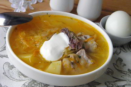 Кислые щи из квашеной капусты