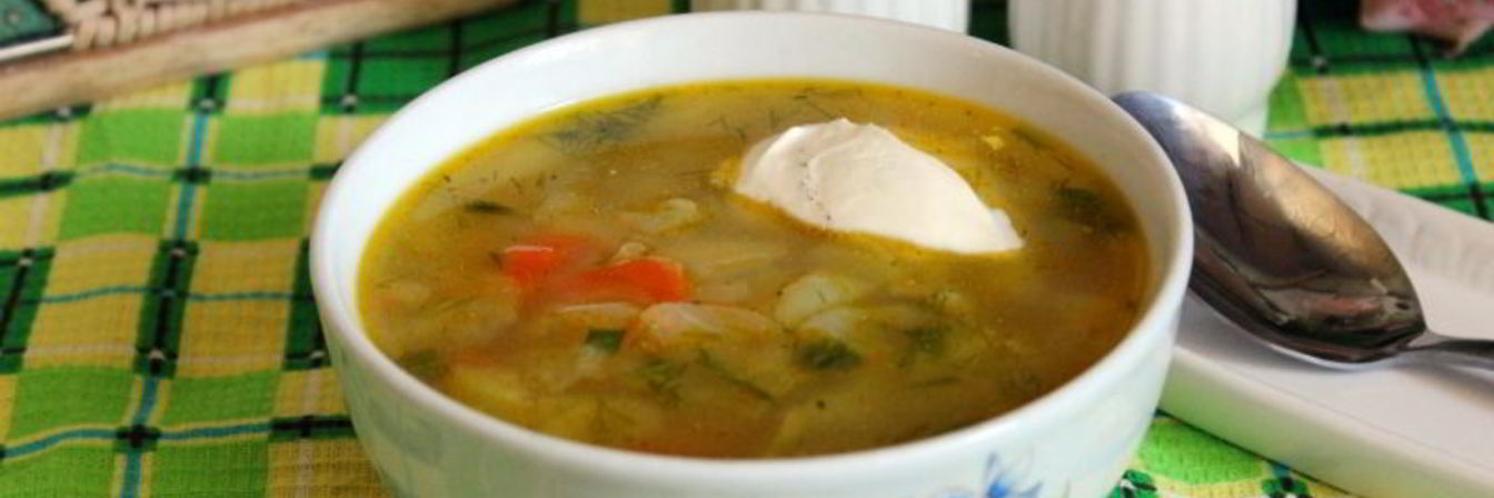 Летние щи из молодой капусты со сладким перцем