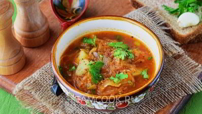 постные щи из квашеной капусты