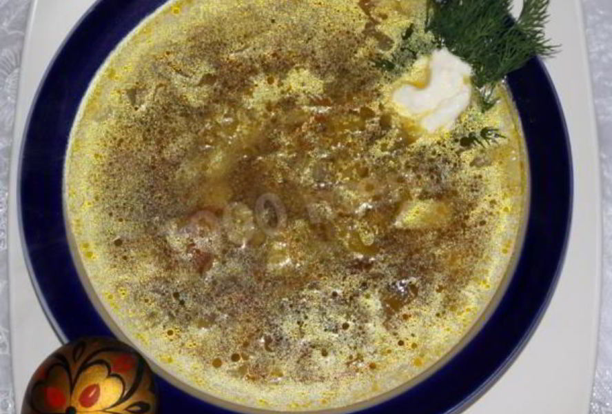 Постные щи из свежей капусты с сушеными грибами