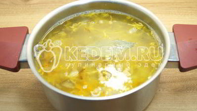 щи грибные с перловкой