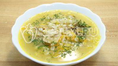 щи грибные с перловкой