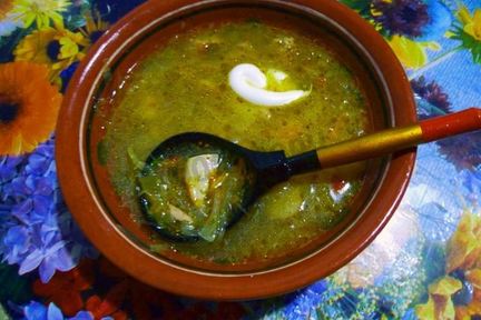 Щи из кислой квашеной капусты с грибами