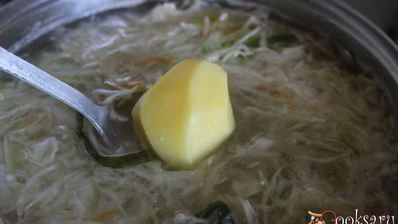 щи из квашеной капусты с фасолью и яблоком