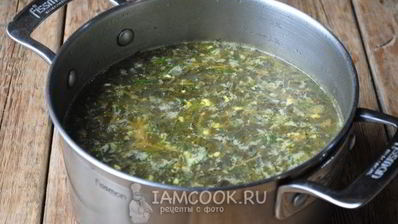 щи из щавеля на курином бульоне