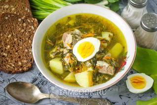 Щи из щавеля на мясном бульоне