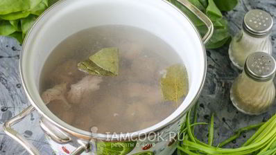 щи из щавеля на мясном бульоне