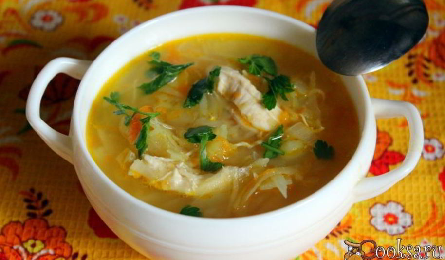 Рецепт щей из свежей и квашеной капусты на курином бульоне