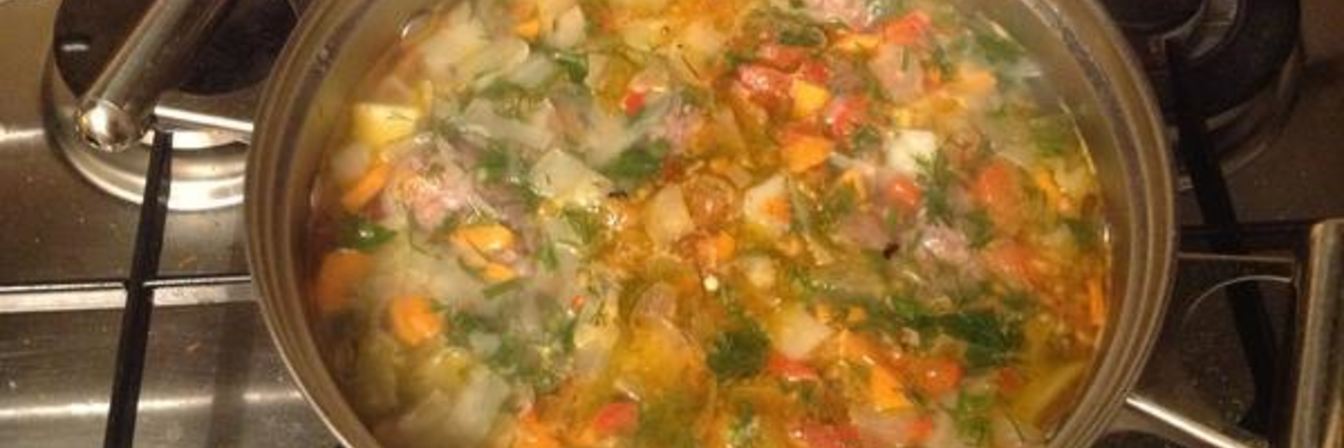 Щи из свежей капусты с фрикадельками