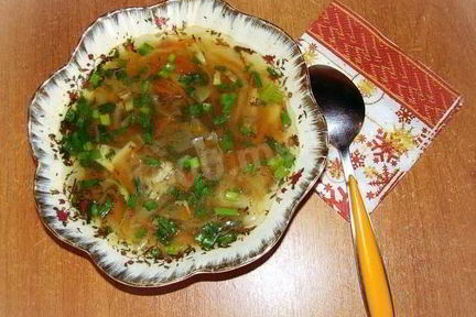 Щи из свежей капусты с мясом говядины