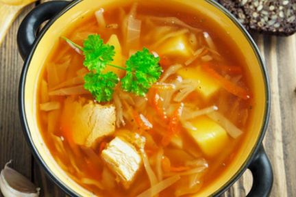 Щи из свежей капусты с мясом