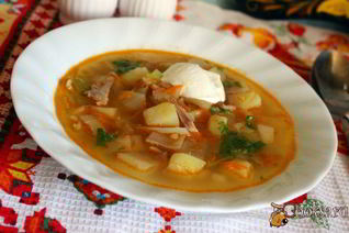 Щи из свежей капусты с репой