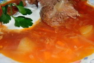 Щи Русские с гречкой и говядиной