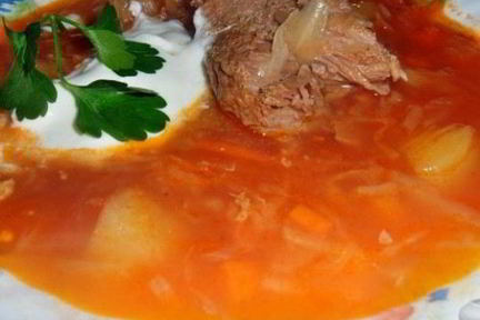 Щи Русские с гречкой и говядиной