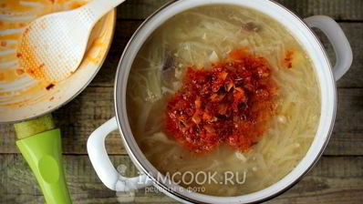 щи с фасолью и желудками индейки