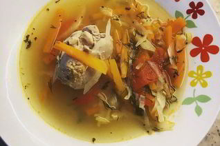 Щи с курицей без картофеля и лука