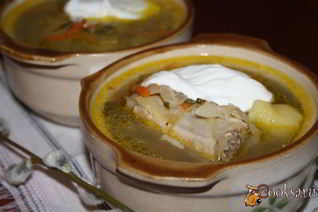 Щи с квашеной капустой и молодым щавлем