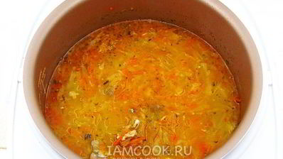 щи с рыбными консервами в мультиварке