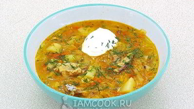 щи с рыбными консервами в мультиварке