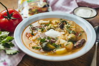 Щи с тремя видами капусты