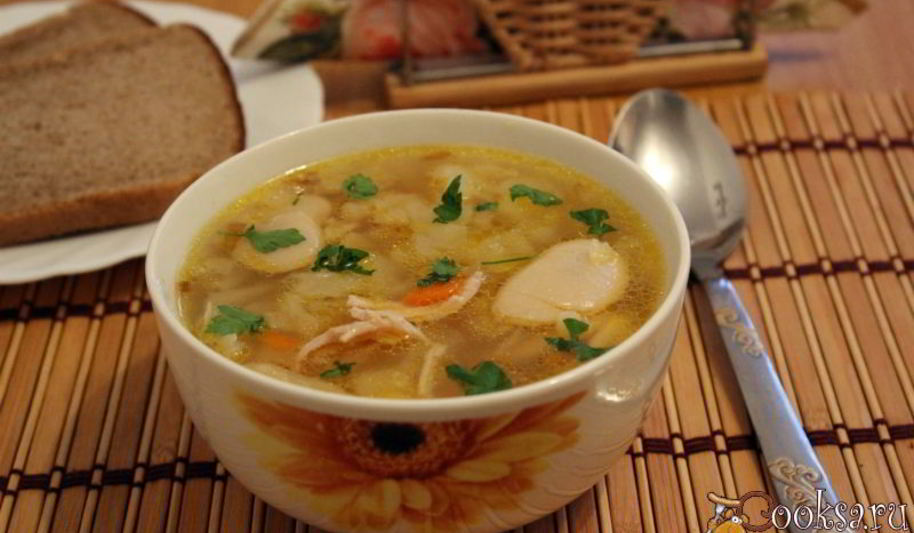 Рецепт щей со свежей капустой и лимской фасолью на курином бульоне