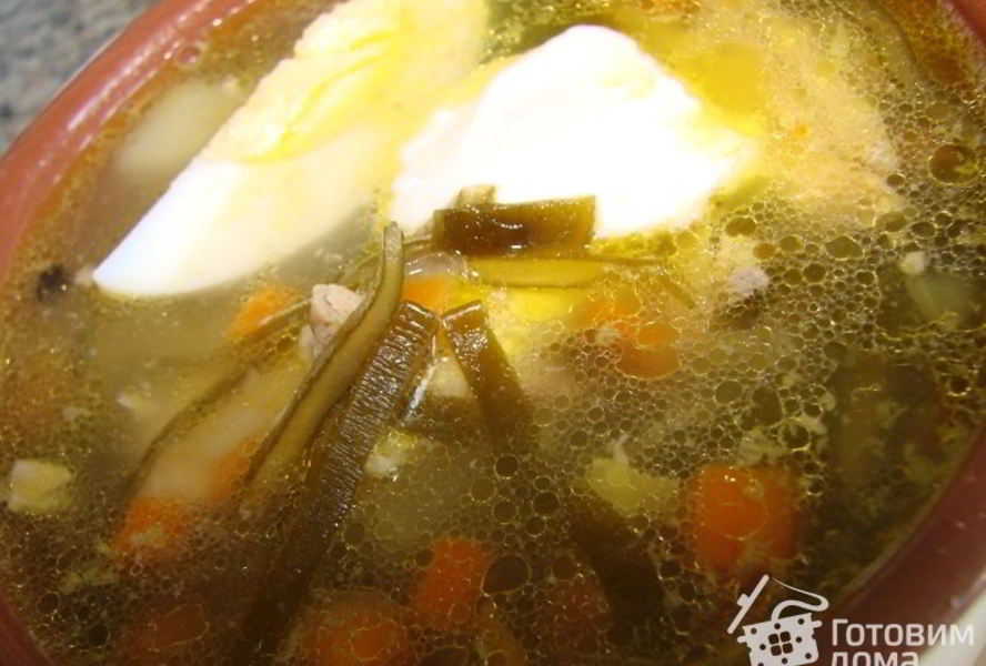 Щи зеленые с морской капустой Дальневосточные