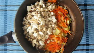 свежие щи с грибами