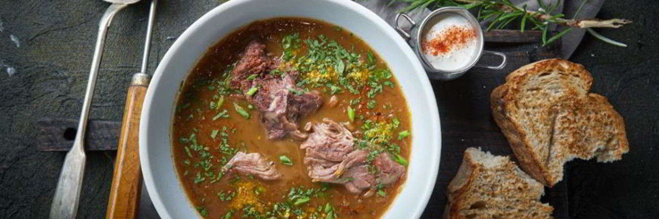 Томленые в печи суточные щи с белыми грибами