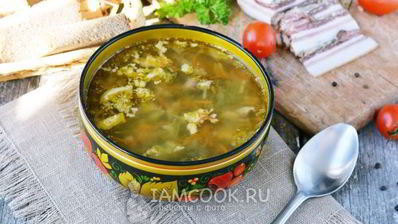 зеленые щи из кисленицы