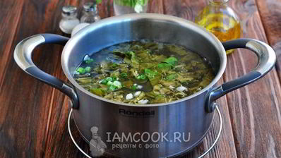 зеленые щи со щавелем и яйцом