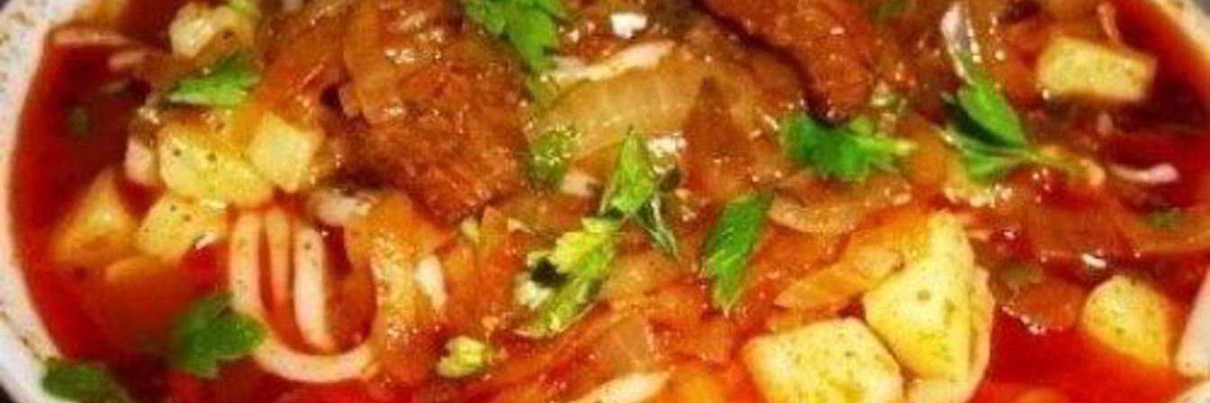 Густой суп Шурпа с говядиной