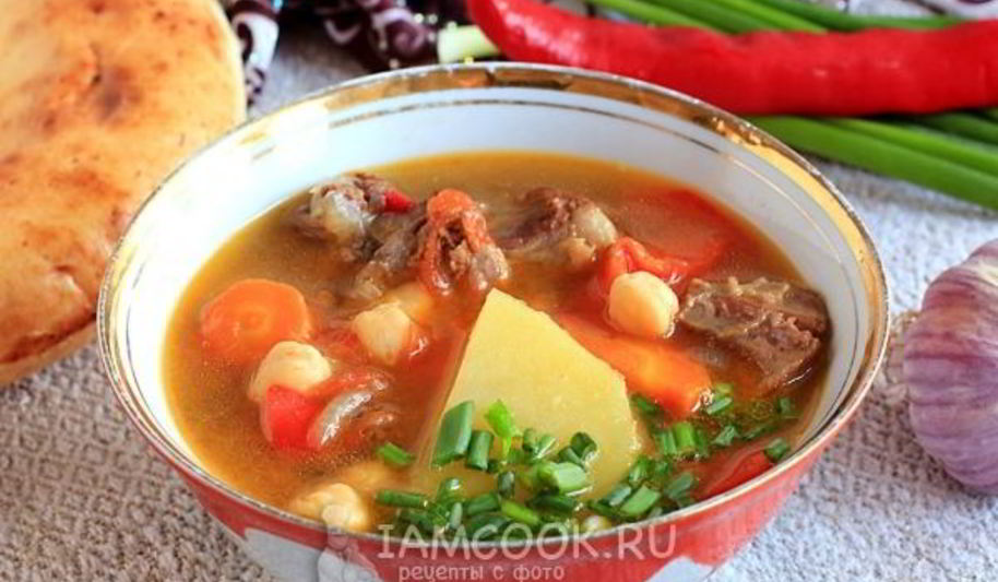 Рецепт жареной шурпы по-узбекски