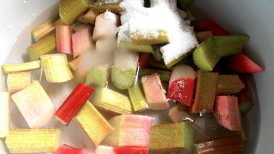 сладкий суп из ревеня с клецками