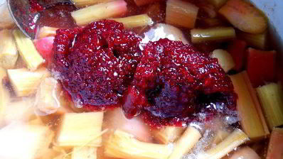 сладкий суп из ревеня с клецками