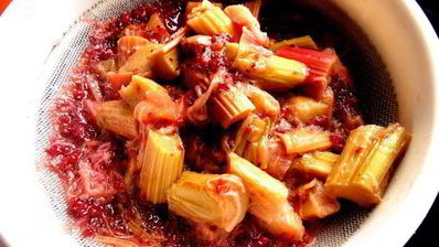 сладкий суп из ревеня с клецками