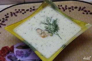 Сливочный суп с мидиями